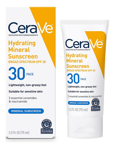 Cerave Protector Solar 100% Spf 30 Para Piel Sensible De Rostro