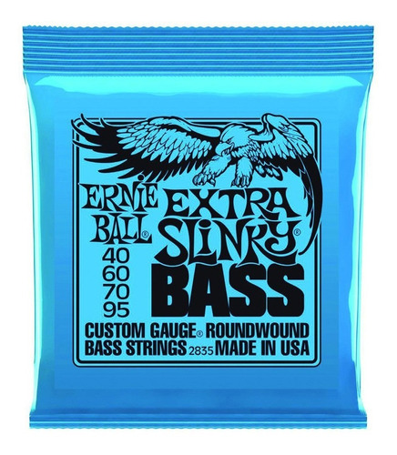 Encordado Ernie Ball 2835 Extra Slinky 40 95 Bajo 4 Cuerdas