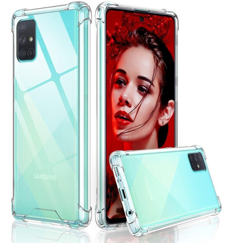 Funda Transparente Para Samsung Antishock + Vidrio Templado 