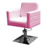 Silla Para Estetica Premium Urban Design At17435 Cuadrada Barbero Sillon Color Rosa Claro