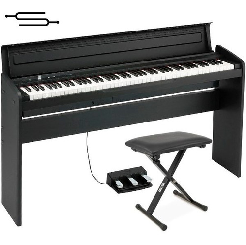 Piano Electrico Korg Lp180 Peso Martillo + Mueble + Pedalera