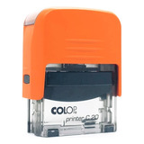 Sello Personalizado Médico Profesional Colop Printer C 20 Y 4 Líneas Tinta Negra Color Del Exterior Naranja