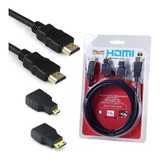 Cable Hdmi A Hdmi + Micro Hdmi + Mini Hdmi 3 En 1 R. Mejia