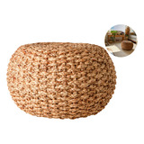 Mesa Centro Decorativa Fibra Natural Boho Chic Multiuso