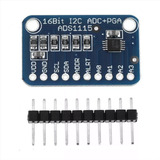 Modulo Adc Ads1115 Amplificador Ganancia Programable 16bits