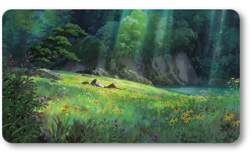 Mousepad Xl 58x30cm Cod.442 Arte Paisaje Anime Studio Ghibli
