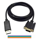 Kit 2 Uni Cabo Adaptador Displayport Macho X Vga Macho 1.8m