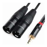 Cable Divisor Audio Trs 3,5mm Macho A 2 Xlr 3-pin Macho |...