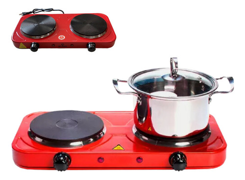 Fogão De Indução Cooktop Disco Prato 2000w 2 Bocas 5 Niveis