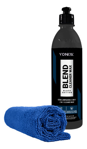 Cera De Carnaúba Blend Cleaner Wax Black Edtion 500ml Vonix