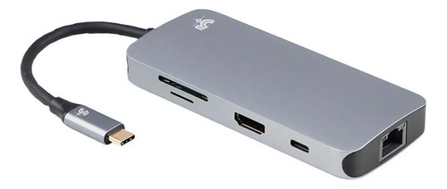 Hub Usb C 7x1 Usb 3.0 Hdmi Rj45 Sd/micro Sd Pix