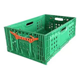 Caja Cosecha Plástica Plegable Y Apilable Verde 57x37x21 Cm