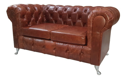 Sillon Chesterfield 2 Cuerpos Cuero Vacuno  Primera Calidad