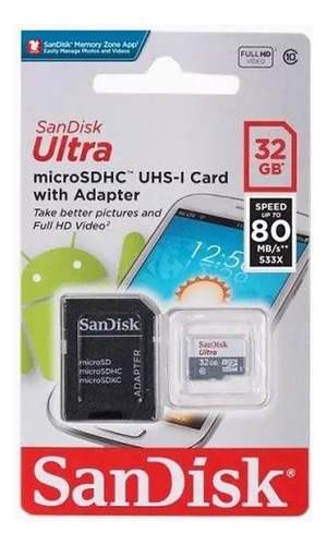 Memoria Micro Sd Sandisk Ultra 32 Gb