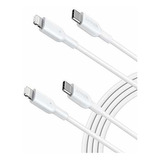 Set De 2 Cable Anker Usb C A Lightning De 6 Pies Mfi