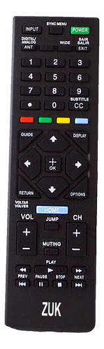Control Remoto Para Tv Sony Klv33l500a Tecla Home Zuk