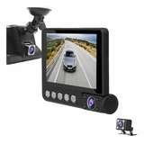 Video Camara Dvr Para Carro 3 Lentes Frontal Reversa Interno