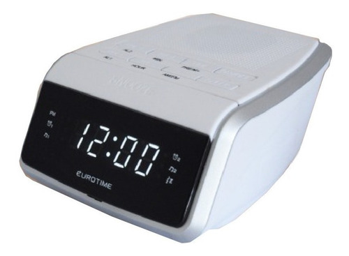 Radio Reloj Eurotime Am Fm 220v 33/509-01 Blanco Gtia 2 Años