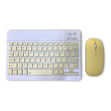 Teclado Inalambrico Bluetooth Recargable Con Mouse 