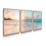 Quadros Decorativos Mar Paisagem Quarto Casal Sala Moderno