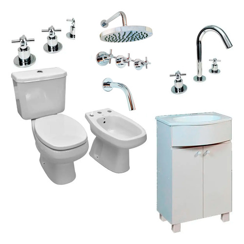 Inodoro Deposito Bidet Griferia Aqualaf Vanitory Roca Monaco