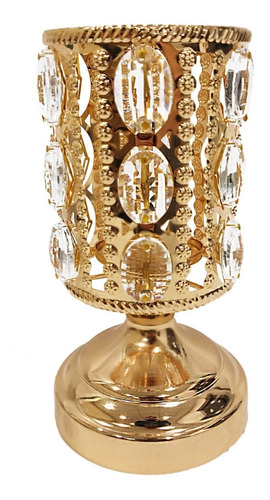 Candelabro Porta Velas Color Oro Metal M2 Premium - Sheshu