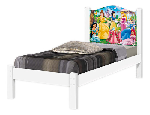 Cama Solteiro Princesas Com Colchão, Cama De Menina