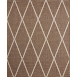 Tapete Sala Antiderrapante Sisal Geométrico 200x250 Marrom