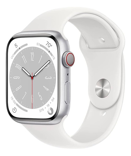 Apple Watch S8 41mm Gps+cell Pulseira Branca Anatel+nf