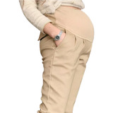 Pantalon Maternal,pierna Amplia Elasticado Cintura Ajustable