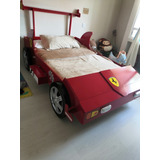 Cama Matrimonial Coche Ferrari Roja (no Incluye Colchón) 