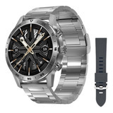 Reloj Smartwatch Dt70+ 2023 Elegante Hombre Clasico Plateado