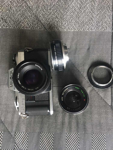 Câmera Analógica Minolta X 370 + Lente 50mm + Lente 24mm