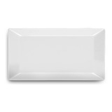 Set X2 Plato Porcelana Rectangular Oxford Blanco 25 X 16cm