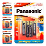 24 Pilhas Alcalinas Aaa Panasonic (4 Cart)
