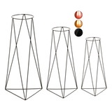 3 Suporte Tripé Para Vasos Plantas Chão Triangular Grande
