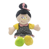 Muñeca 40cm Morocha Rodete Bebé Juguete Peluche Funny Land