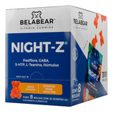 Belabear Night-z Caja Display Con 8 Sobres 20 Gomitas Cu Sabor Naranja
