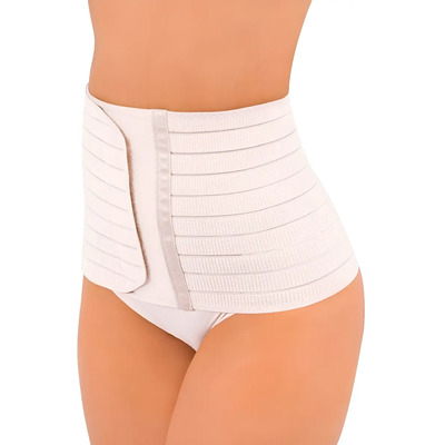 For Moms Fajas Postparto Envolvente Corta Tela Multilineal Color Blanco Talla G | Meses sin interés