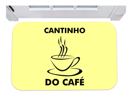 Capacho Cantinho Do Café Tapete Para Porta 40x60