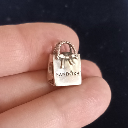 Charm Pandora Sacolinha Presente Com Laço Em Prata De Lei