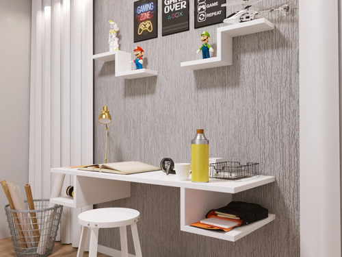 Mesa Gamer Suspensa Quarto Mesas Decoração Resistente