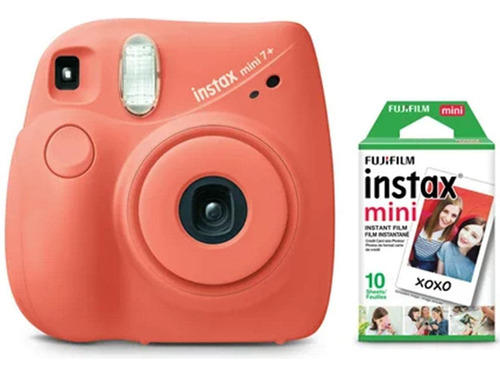 Fujifilm Paquete Instax Mini 7+ Coral Claro (paquete De 10 .