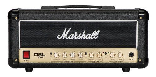 Cabezal Valvular 15w Marshall Dsl15h Incluye Footswitch Color Negro/dorado