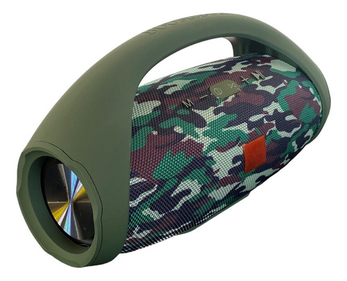 Caixa De Som Boomsbox Camuflada Portátil Bluetooth Radio Fm