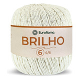 Barbante Brilho Prata N°6 Euroroma - Cor Cru | Crochê