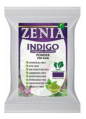 Henna Para Cabello - Zenia Indigo Powder (indigofera Tinctor