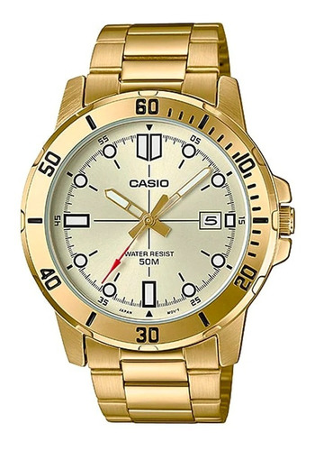 Reloj Hombre Casio Mtp-vd01g-9e Dorado Análogo / Lhua Store