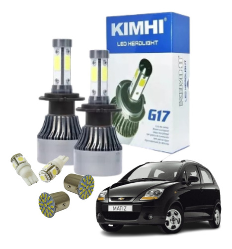 Kit Luces Delanteras Focos Led Hid Chevrolet Matiz 2014