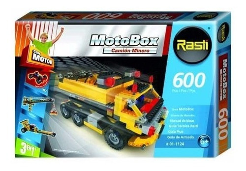 Rasti Motobox Camión Minero Con Motor 600 Piezas Original!!